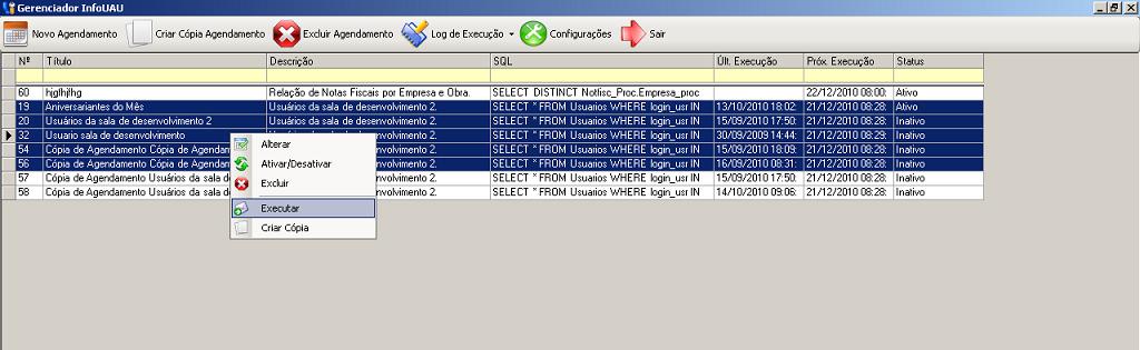 Infouau_ExecutarMultiplosAgendamentos