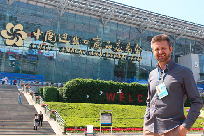 CEO da Globaltec, Marcelo Xavier participou Canton Fair, China